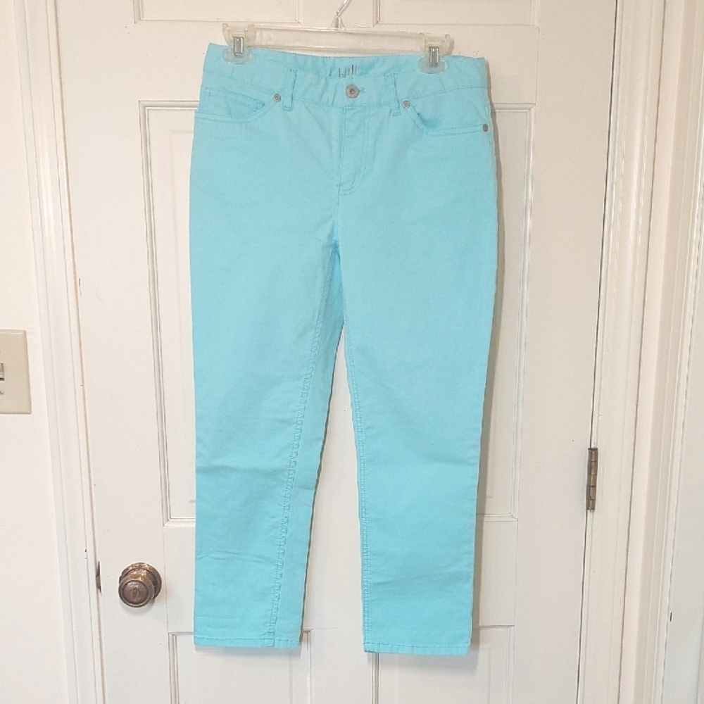 J Jill Aqua Authentic Fit Crop Pants, Size 2 (runs big)